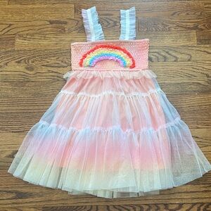 Pink Rainbow Tulle Dress